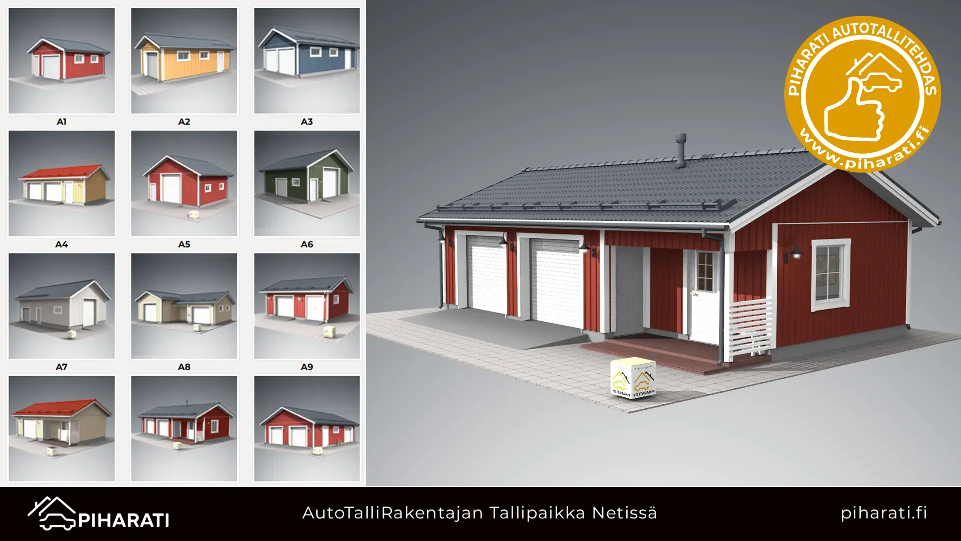 Autotalli A - Autotalli Paketti | Piharati.fi